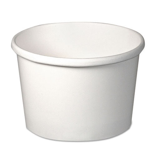 Flexstyle Double Poly Paper Containers, 12 Oz, 3.6" Diameter, White, Paper, 25/bag, 20 Bags/carton