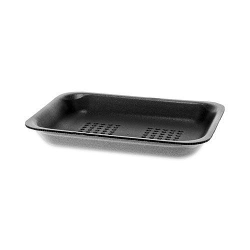 Supermarket Tray,  #2, 5.88 X  8.38 X 1.21, Black, Foam, 500/carton