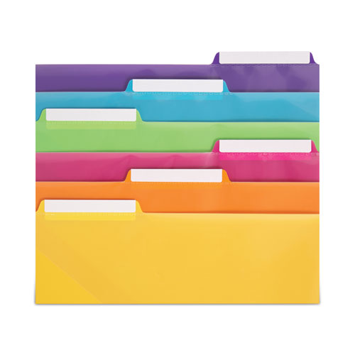 Three-ring Binder Poly Index Dividers With Pocket, 9.75 X 11.25, Assorted Colors, 30/box