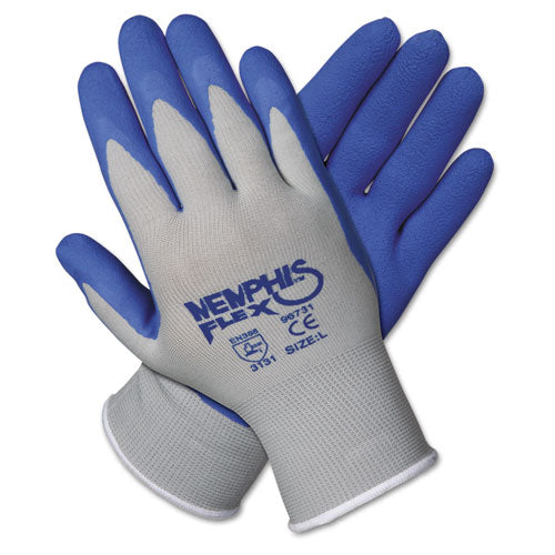 Memphis Flex Seamless Nylon Knit Gloves, X-large, Blue/gray, Pair