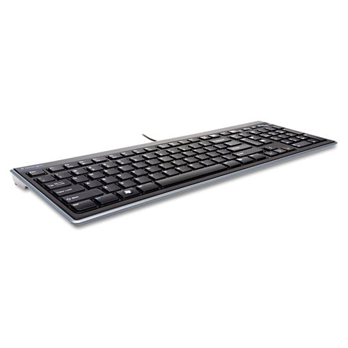 Slim Type Standard Keyboard, 104 Keys, Black