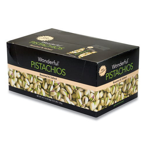 Roasted and Salted Pistachios, 1.5 oz Bag, 24/Pack, Ships in 1-3 Business Days Roasted and Salted Pistachios, 1.5 oz Bag, 24/Pack, Ships in 1-3 Business Days