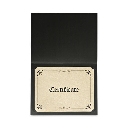 Certificate/document Cover, 8.5 X 11; 8 X 10; A4, Black, 6/pack