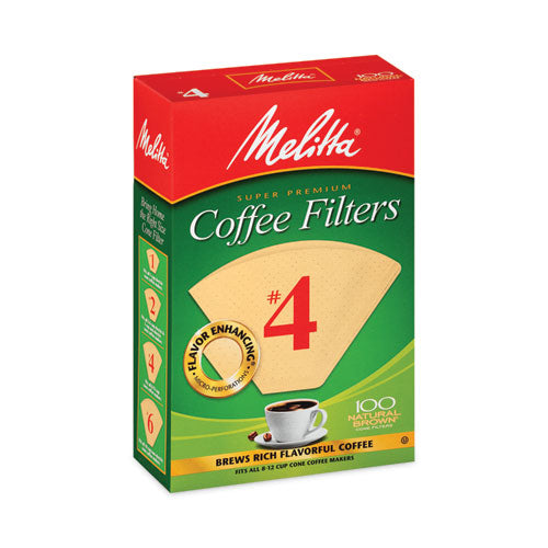 Melitta Coffee Filters, #4,  8 To 12 Cup Size, Cone Style, 100 Filters/pack, 3/pack, Ships In 1-3 Business Days