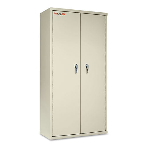 Storage Cabinet, 36w X 19.25d X 72h, Ul Listed 350 Degree, Parchment