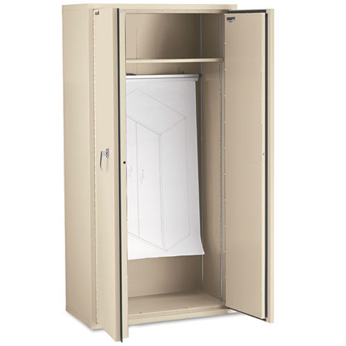 Storage Cabinet, 36w X 19.25d X 72h, Ul Listed 350 Degree, Parchment