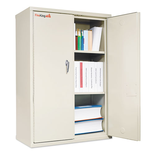 Storage Cabinet, 36w X 19.25d X 72h, Ul Listed 350 Degree, Parchment