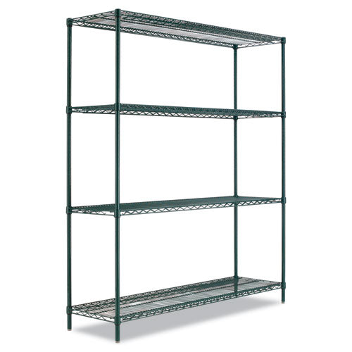 Ba Plus Wire Shelving Kit, Four-shelf, 72w X 18d X 72h, Black Anthracite Plus