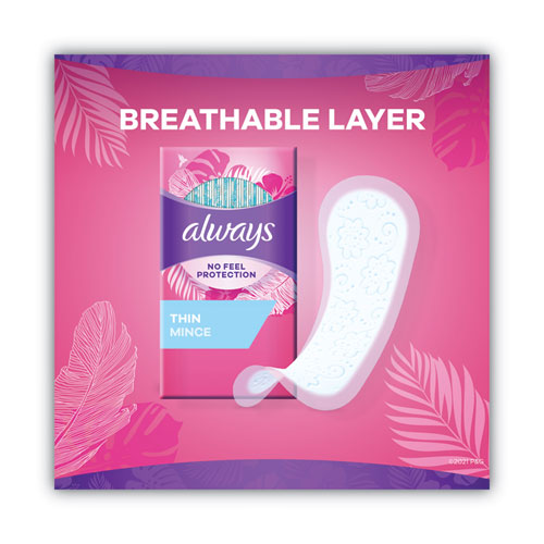 Thin Daily Panty Liners, Regular, 120/pack