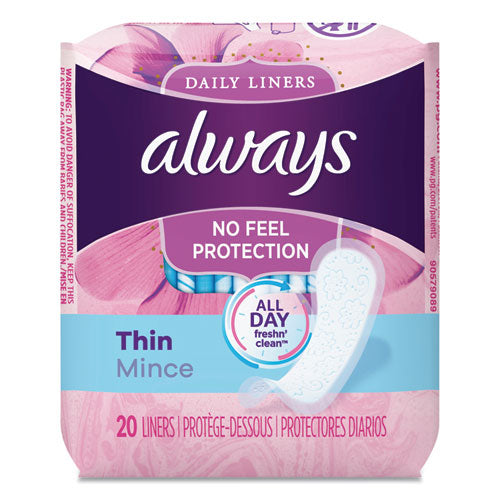 Thin Daily Panty Liners, Regular, 120/pack