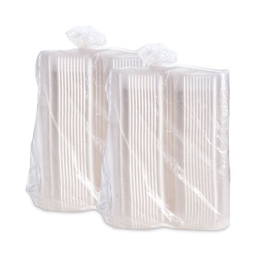 Staylock Clear Hinged Lid Containers, 5.4 X 9 X 3.5, Clear, Plastic, 250/carton