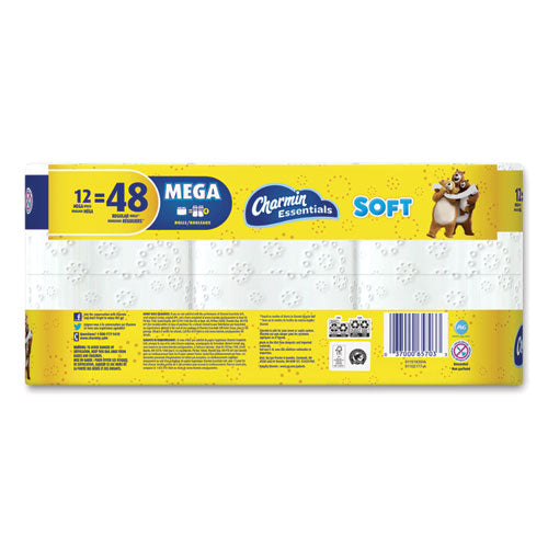 Essentials Soft Bathroom Tissue, Septic Safe, 2-ply, White, 352 Sheets/roll, 12/pack