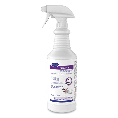 Oxivir 1 Rtu Disinfectant Cleaner, 32 Oz Spray Bottle, 12/carton