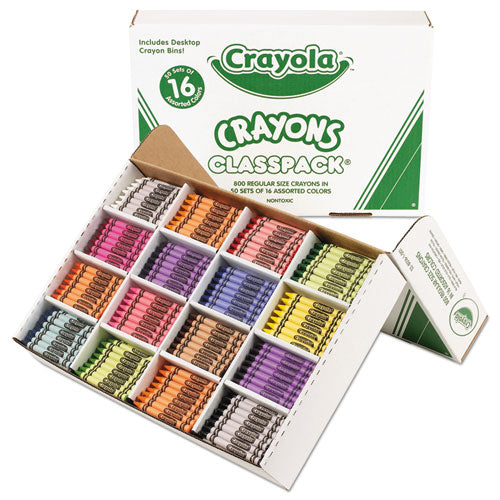 Classpack Triangular Crayons, 16 Colors, 256/carton