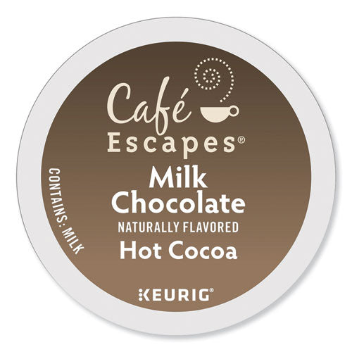 Cafe Escapes Milk Chocolate Hot Cocoa K-cups, 96/carton