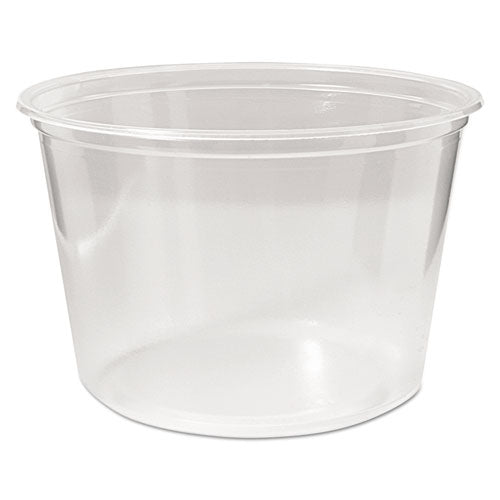 Microwavable Deli Containers, 8 Oz, 4.6 Diameter X 1.8 H, Clear, Plastic, 500/carton