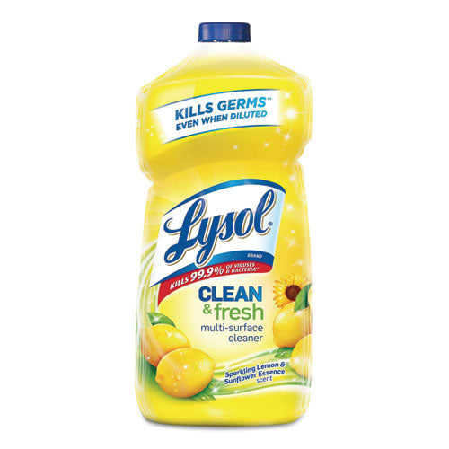 Clean And Fresh Multi-surface Cleaner, Sparkling Lemon And Sunflower Essence, 10.75 Oz Bottle, 20/carton