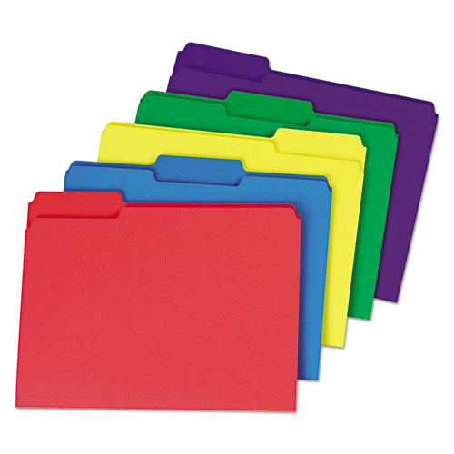 Deluxe Heavyweight File Folders, 1/3-cut Tabs: Assorted, Legal Size, 0.75" Expansion, Manila, 50/pack