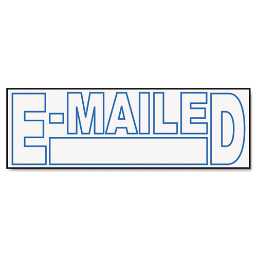 Message Stamp, E-mailed, Pre-inked One-color, Blue