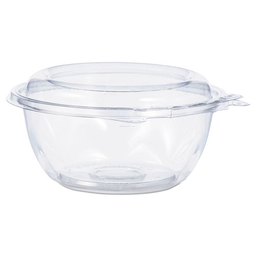 Tamper-resistant, Tamper-evident Bowls With Dome Lid, 32 Oz, 7" Diameter X 3.4"h, Clear, Plastic, 150/carton