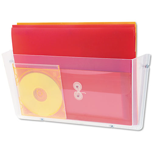 Unbreakable Docupocket Wall File, Legal Size, 17.5" X 3" X 6.5", Smoke