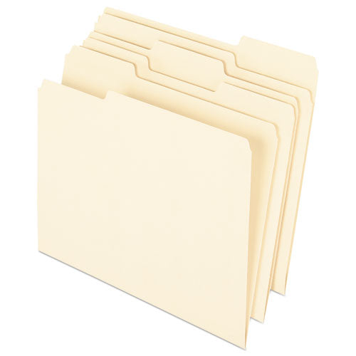 Earthwise By Pendaflex 100% Recycled Manila File Folder, 1/3-cut Tabs: Assorted, Legal Size, 0.75" Expansion, Manila, 100/box