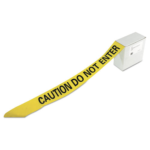 Site Safety Barrier Tape, "caution" Text, 3" X 1,000 Ft, Yellow/black