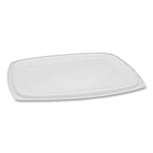 Showcase Deli Container Lid, Dome Lid For 3-compartment 48/64 Oz Containers, 9 X 7.4 X 1, Clear, Plastic, 220/carton