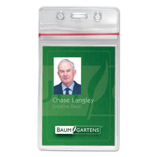 Sealable Cardholder, Vertical, 2.62 X 3.75, Clear, 50/pack
