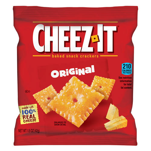 Cheez-it Crackers, 1.5 Oz Single-serving Snack Bags, White Cheddar, 8/box
