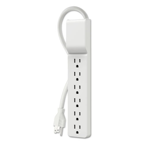 Home/office Surge Protector, 6 Ac Outlets, 6 Ft Cord, 720 J, White