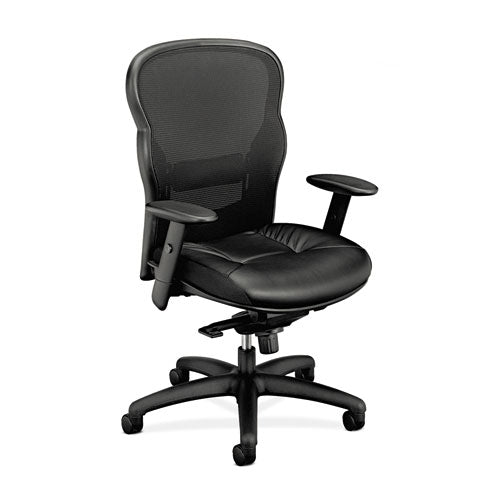 Wave Mesh High-back Task Chair, Supports Up To 250 Lb, 19.25" To 22" Seat Height, Black