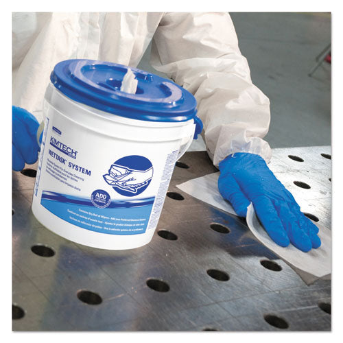 Power Clean Wipers For Solvents Wettask Customizable Wet Wiping System 12 X 12.5, Unscented, 60/roll, 5 Rolls/1 Bucket/ct