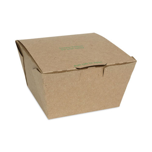 Earthchoice Tamper Evident Onebox Paper Box, 4.5 X 4.5 X 3.25, Kraft, 200/carton