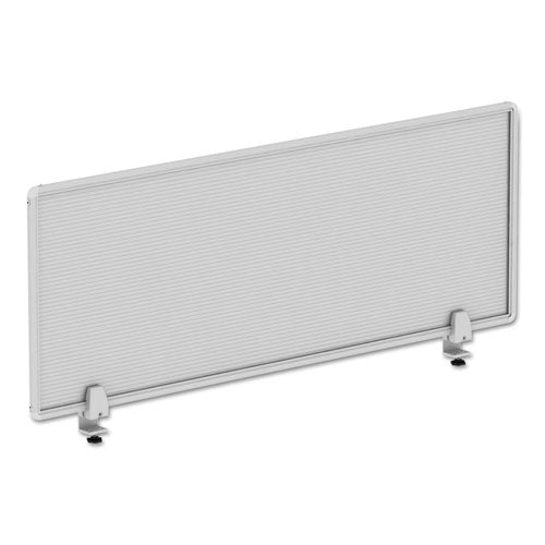 Polycarbonate Privacy Panel, 65w X 0.5d X 18h, Silver/clear