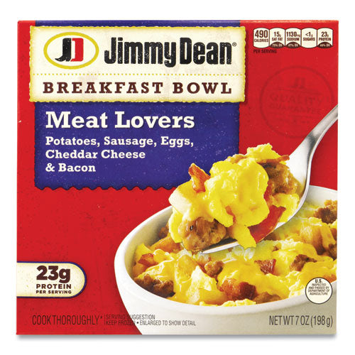 Breakfast Bowl Meat Lovers, 56 Oz Box, 8 Bowls/box, Ships In 1-3 Business Days