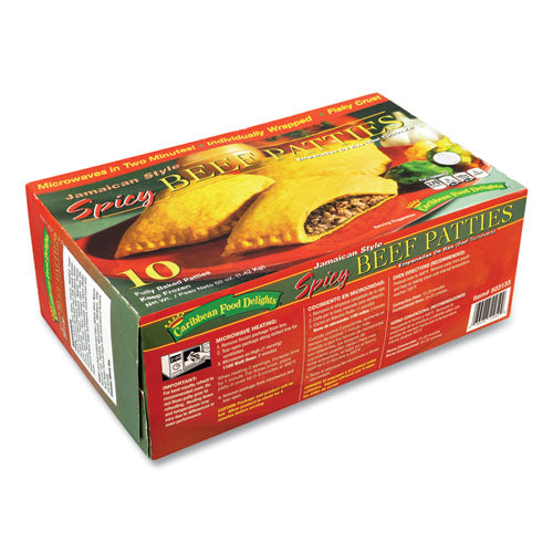 Jamacian Style Spicy Beef Empanadas, 5 oz, 10/Carton, Ships in 1-3 Business Days Jamacian Style Spicy Beef Empanadas, 5 oz, 10/Carton, Ships in 1-3 Business Days
