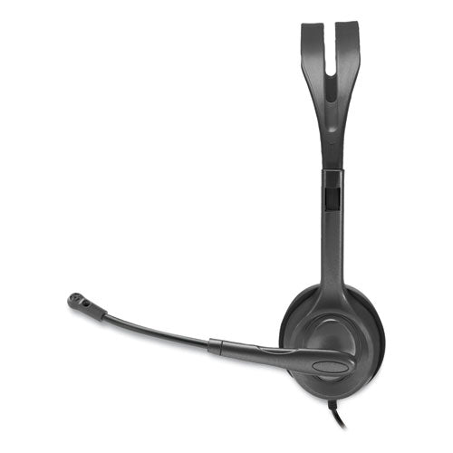 H111 Binaural Over The Head Headset, Black/silver
