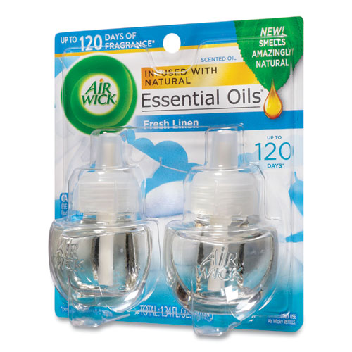Scented Oil Twin Refill, Fresh Linen, 0.67 Oz, 2/pack, 6/carton