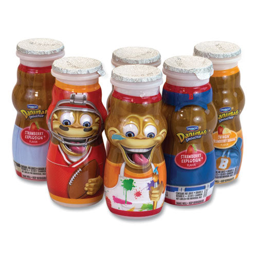 Danimals Smoothies, Assorted Flavors, 3.1 oz Bottle, 6/Box, 6 Boxes/Carton, Ships in 1-3 Business Days Danimals Smoothies, Assorted Flavors, 3.1 oz Bottle, 6/Box, 6 Boxes/Carton, Ships in 1-3 Business Days