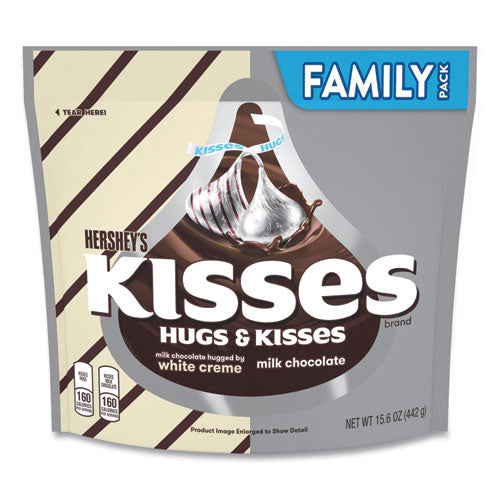 KISSES and HUGS Family Pack Assortment, 15.6 oz Bag, 3 Bags/Pack, Ships in 1-3 Business Days KISSES and HUGS Family Pack Assortment, 15.6 oz Bag, 3 Bags/Pack, Ships in 1-3 Business Days