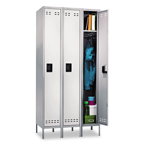 Single-tier, Three-column Locker, 36w X 18d X 78h, Two-tone Tan