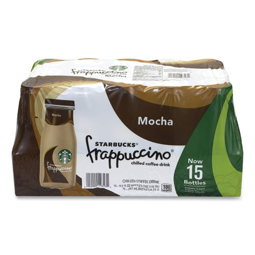 Frappuccino Coffee, 9.5 oz Bottle, Mocha, 15/Carton, Ships in 1-3 Business Days Frappuccino Coffee, 9.5 oz Bottle, Mocha, 15/Carton, Ships in 1-3 Business Days