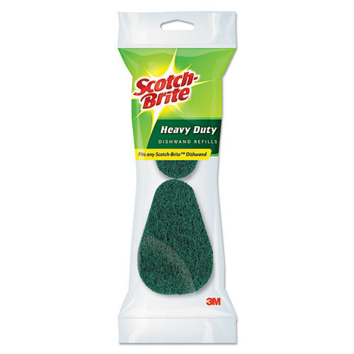 Soap-dispensing Dishwand Sponge Refills, 2.9 X 2.2, Green, 2/pack