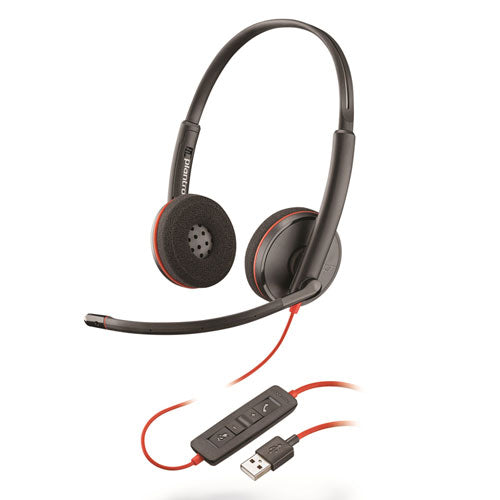 Blackwire 3210 Monaural Over The Head Usb Headset, Black