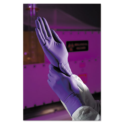 Purple Nitrile Exam Gloves, 242 Mm Length, Medium, Purple, 1,000/carton