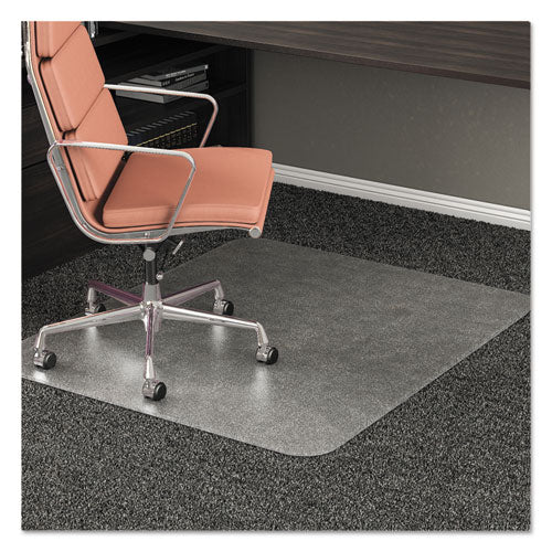 Rollamat Frequent Use Chair Mat, Med Pile Carpet, Flat, 36 X 48, Lipped, Clear