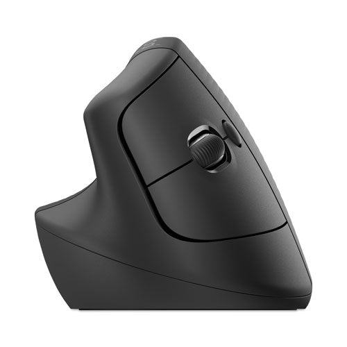Lift For Business Vertical Ergonomic Mouse, 2.4 Ghz Frequency/32 Ft Wireless Range, Right Hand Use, Graphite