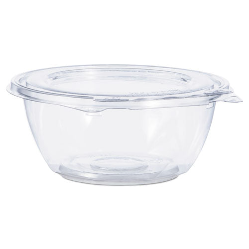 Tamper-resistant, Tamper-evident Bowls With Dome Lid, 64 Oz, 8.9" Diameter X 4"h, Clear, Plastic, 100/carton