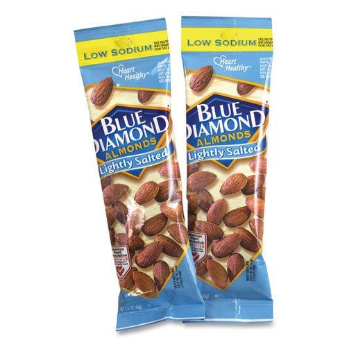Low Sodium Lightly Salted Almonds, 1.5 Oz Tube, 12 Tubes/box, Ships In 1-3 Business Days